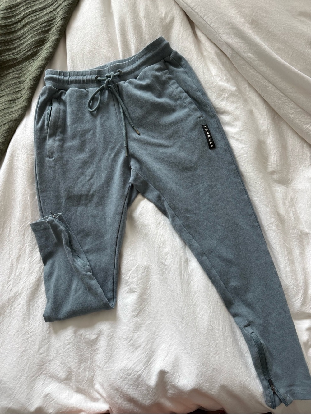 YoungLA Dusty Blue Tapered Drawstring Joggers